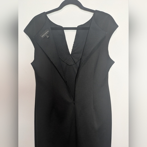 Womens Black White Connected Apparel BodyCon ColorBlock Cocktail Dress Size 14 - Picture 6 of 7